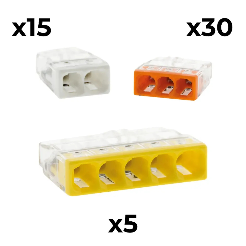 Wago Accessoire De Raccordement-Lot de 50 bornes 2/3/5 entrées série 2273 -
