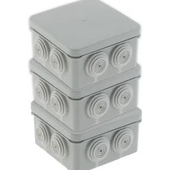 Protec Lot de 3 boîtes étanches IP55 No Airbox 80x42mm -