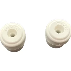 Civic Industrie Butoir De Porte-Lot de 10 butoirs de sol Tougom MADE IN FRANCE en élastomère blanc. Diamètre 36mm et hauteur 32mm.