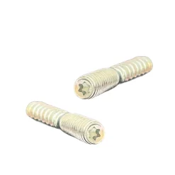Civic Industrie Butoir De Porte-Lot de 2 butoirs luxe, corps laiton poli verni avec vis 2 filets T15. Diamètre 28mm, hauteur 30mm. Bague amortisseur blanche en él