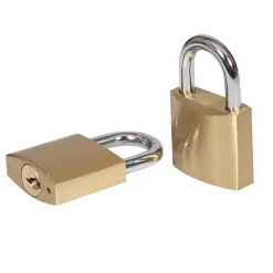 Smith & Locke Lot de 2 cadenas à clé BC7732 (1028) en laiton l.30 x H. 27 mm