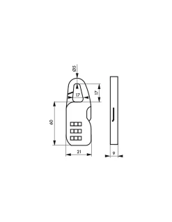 SP Lot de 2 Cadenas à combinaison Swish, 3 chiffres, intérieur, anse acier, 21mm, noir -