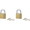 Thirard Cadenas, Antivol-Lot de 2 cadenas TYPE 1, intérieur, 40mm, anse acier cémenté, 4 clés, s'entrouvrant -