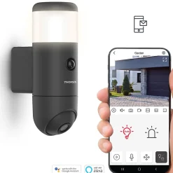 Thomson Caméra De Surveillance-Lot de 2 caméras extérieures connectées, rotatives, motorisées - Rheita 100 -