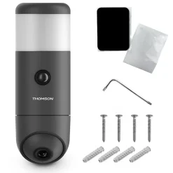Thomson Caméra De Surveillance-Lot de 2 caméras extérieures connectées, rotatives, motorisées - Rheita 100 -