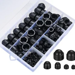 Ewt Cache Vis Et Cache Trou-Lot de 145 capuchons à vis plastique noir M4 M5 M6 M8 M10 M12 ewwtrey