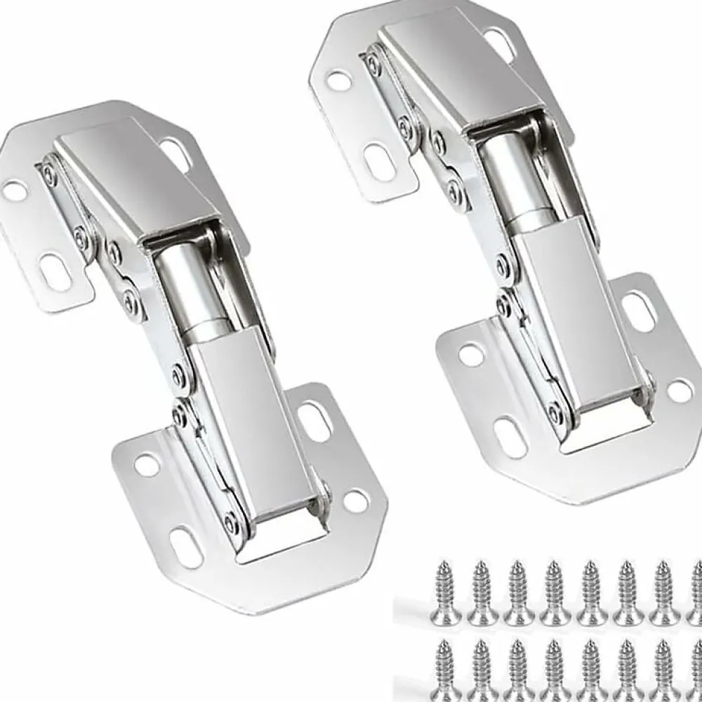 Deko Lot de 4 charnières invisibles à 90 degrés pour portes d'armoires de cuisine, 77 mm