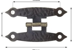 Deko Paumelle De Porte, Meuble Et Fenêtre-Lot de 10 charnières métalliques vintage avec vis, charnières antiques en forme de H, bronze