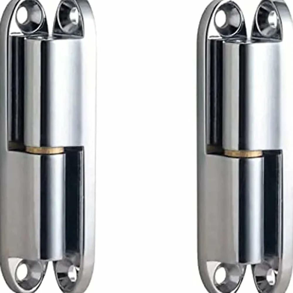 Deko Lot de 2 charnières à visser en acier inoxydable pour portes, boîtes, abris de jardin, fenêtres, 80 mm