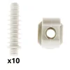 Zenitech Fixation Et Raccordement Du Câble-Lot de 10 clips avec chevilles diamètre 16mm - Gris -