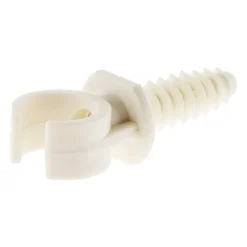 Zenitech Fixation Et Raccordement Du Câble-Lot de 10 clips avec chevilles diamètre 16mm - Blanc -