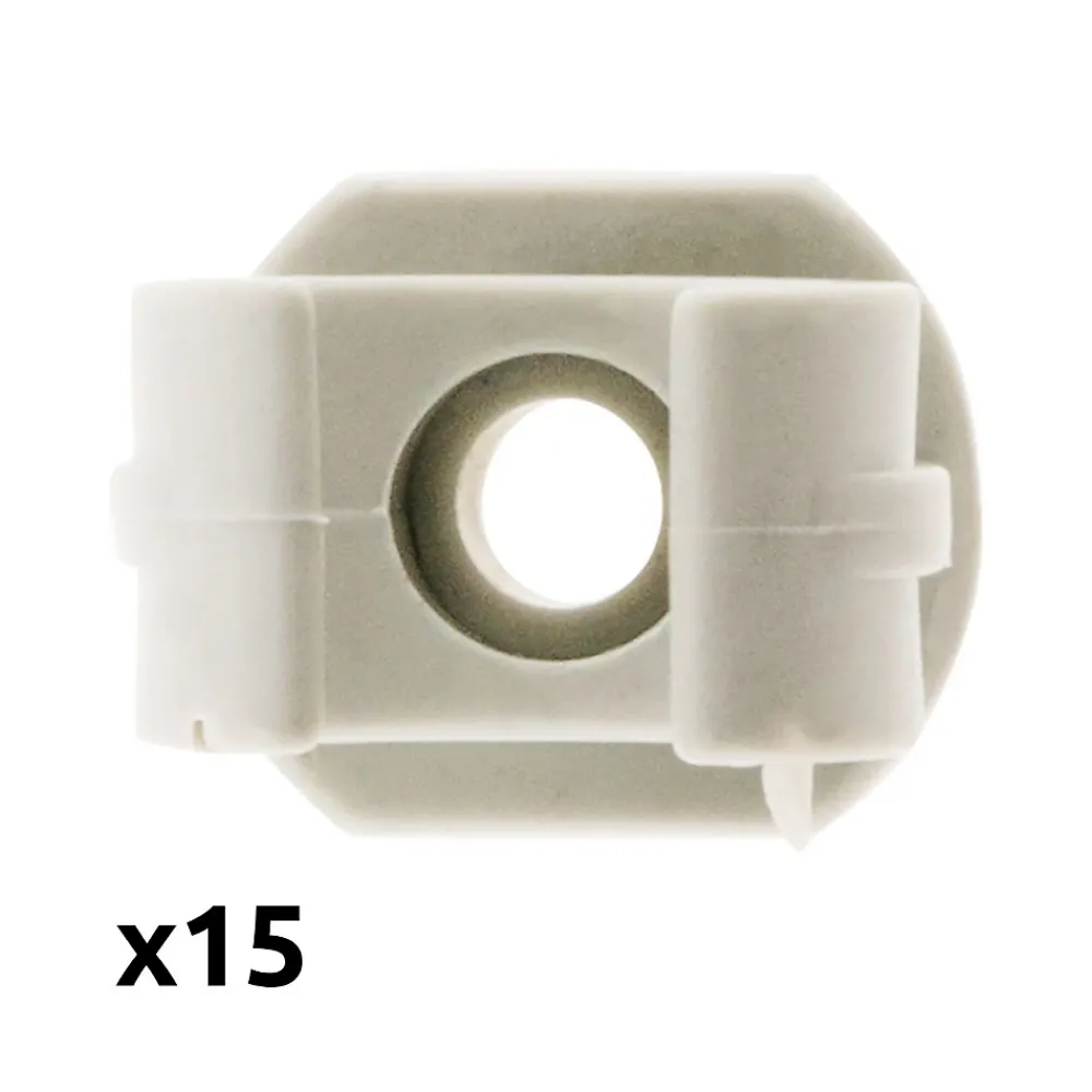 Zenitech Lot de 15 clips diamètre 20mm sans chevilles -