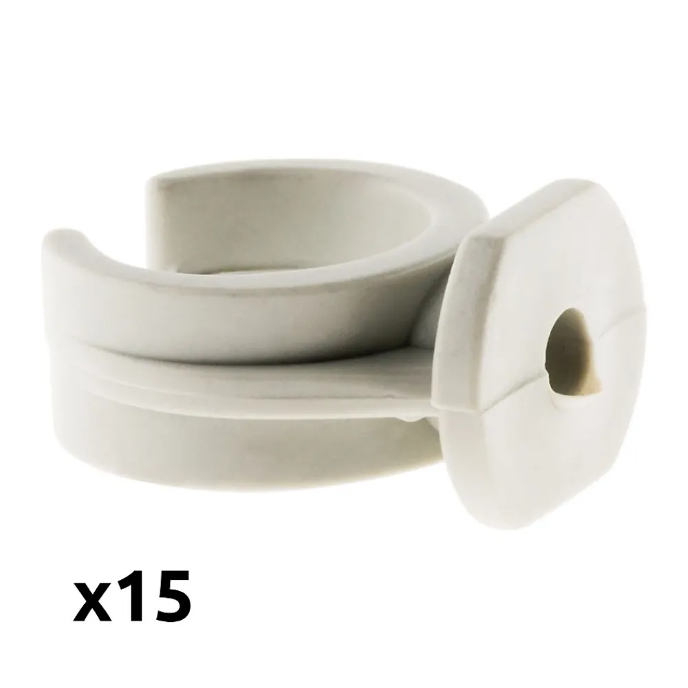 Zenitech Lot de 15 clips diamètre 20mm sans chevilles -