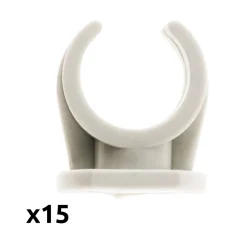 Zenitech Lot de 15 clips diamètre 20mm sans chevilles -