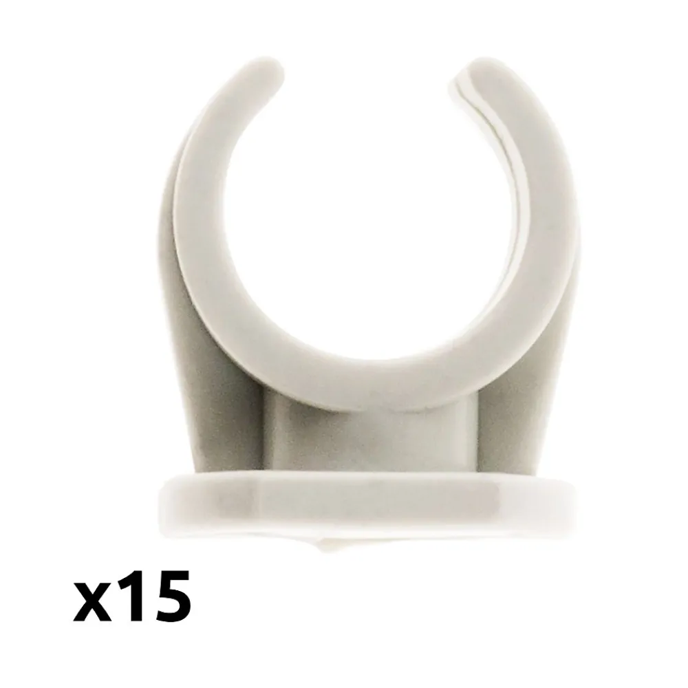 Zenitech Lot de 15 clips diamètre 20mm sans chevilles -