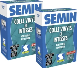 Semin Colle Papier Peint-Lot de 2 Colle en Poudre pour Papiers Peints Vinyls et Intissés , Boite de 300 g