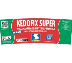 Semin Colle Carrelage-Lot de 2 colles pour Carrelage Haute Performance Kedofix , Prêt à l'emploi, Intérieur/extérieur, seau de 5 kg