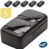 Viko By Panasonic Lot de 5 double prise 2P+T étanche IP54- - Noir - NF