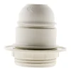 Zenitech Lot de 5 douilles E27 + bague - Blanc -