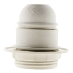 Zenitech Lot de 5 douilles E27 + bague - Blanc -