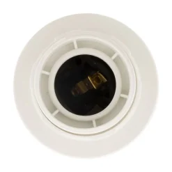 Zenitech Lot de 5 douilles E27 + bague - Blanc -