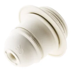 Zenitech Lot de 5 douilles E27 + bague - Blanc -