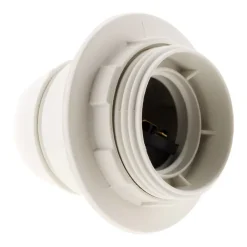 Zenitech Lot de 5 douilles E27 + bague - Blanc -