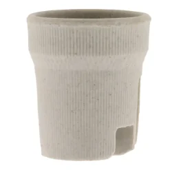 Zenitech Lot de 4 douilles E27 porcelaine à vis - Blanc -