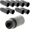 Zenitech Lot de 10 douilles lisses sans bague E14 - Noir -