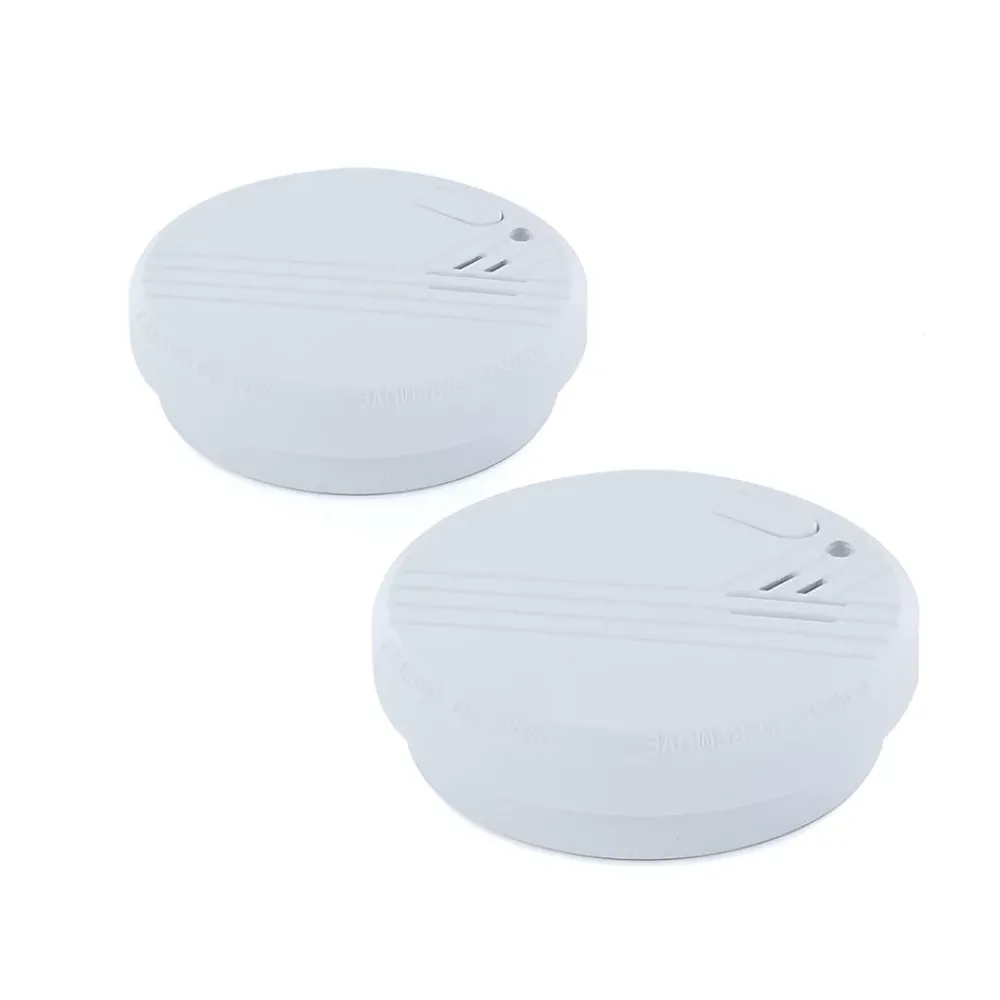 Chacon Lot de 2 détecteurs de fumée pile alcaline 1an -