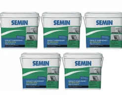 Semin Lot de 5 Enduits Garnissant au Rouleau , Rénovation des Supports très Endommagés, Seau de 10 kg