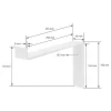 Ml-Design Lot de 2 Equerres d'Etagere murale support robuste en métal blanc