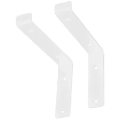Ml-Design Lot de 2 Equerres d'Etagere murale support robuste en métal blanc