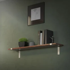 Ml-Design Equerre De Fixation-Lot de 2 Equerres d'Etagere murale support robuste en métal gris