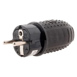 Zenitech Fiche Électrique-Lot de 5 fiches caoutchouc mâles 16A 2P+T -