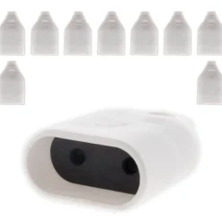 Zenitech Fiche Électrique-Lot de 10 fiches femelles 2P 6A - Blanc -