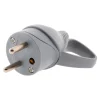 Zenitech Fiche Électrique-Lot de 10 fiches mâles anneau -16A 2P+T - Gris -