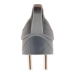 Zenitech Fiche Électrique-Lot de 10 fiches mâles anneau -16A 2P+T - Gris -