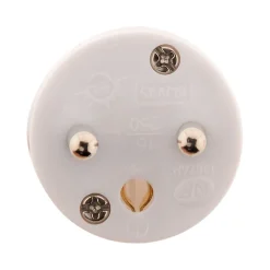 Zenitech Fiche Électrique-Lot de 10 fiches mâles 16A 2P+T - Blanc -