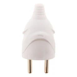 Zenitech Fiche Électrique-Lot de 10 fiches mâles 16A 2P+T - Blanc -