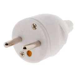 Zenitech Fiche Électrique-Lot de 10 fiches mâles 16A 2P+T - Blanc -