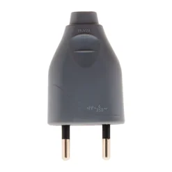Zenitech Lot de 10 fiches mâles 2P 6A - Gris -