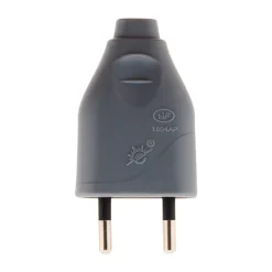 Zenitech Lot de 10 fiches mâles 2P 6A - Gris -