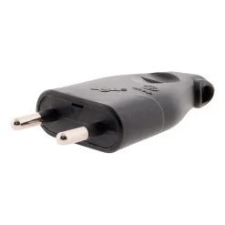 Zenitech Lot de 10 fiches mâles 2P 6A latérales - Noir -