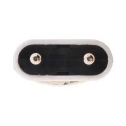 Zenitech Fiche Électrique-Lot de 10 fiches mâles 2P 6A latérales - Blanc -