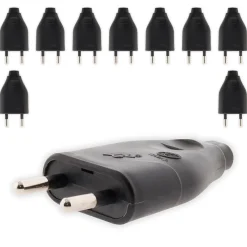 Zenitech Lot de 10 fiches mâles 2P 6A - Noir -