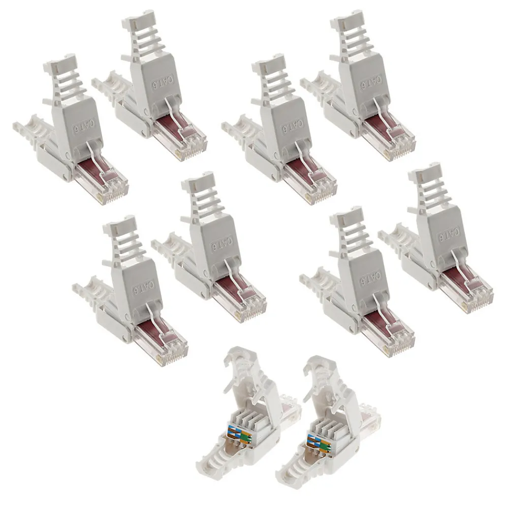 Zenitech Fiche Électrique-Lot de 100 fiches RJ45 CAT 6 sans outil -