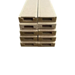 Wood&Sens Moulure, Goulotte Et Plinthe-Lot de 10 Goulottes MDF Passes-câbles à couvercle, L.2.44 m x H.5.5 cm, Ep. 18 mm