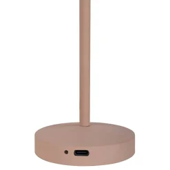 Näve Lot de 2 lampes de table LED rechargeables Gomba extérieur intérieur métal plastique Frosted Almond hauteur 18,5cm