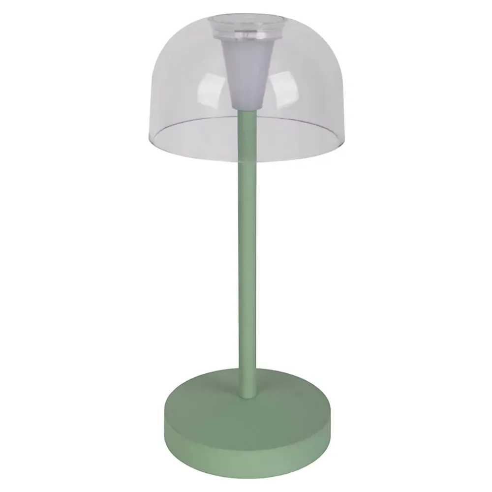 Näve Baladeuse-Lot de 2 lampes de table LED rechargeables 'Gomba' pour l'extérieur et l'intérieur, en métal et plastique menthe, hauteur 18,5 cm